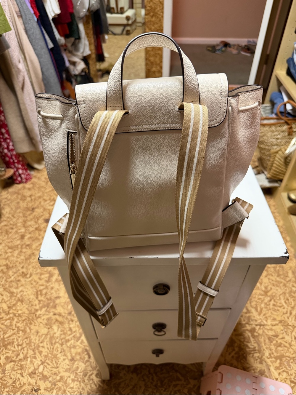 Kate Spade Cream Leather Backpack - Picture 4 of 5